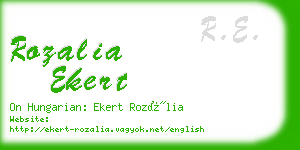 rozalia ekert business card